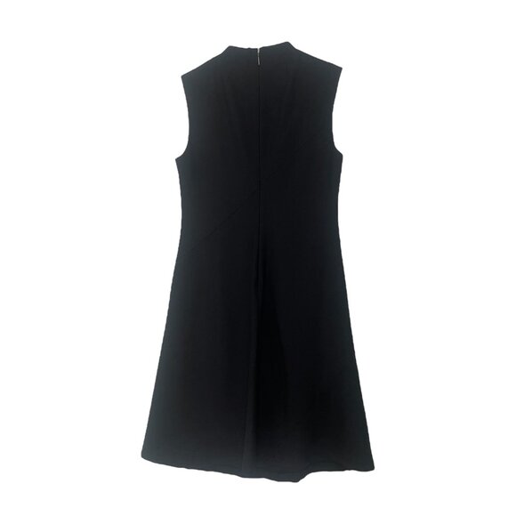 Rebecca Taylor Black Sleeveless Gab Dress Size 4 Office Little Black Dress LBD - Picture 2 of 10
